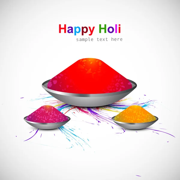 Background of indian festival colorful holi gulal card vector de