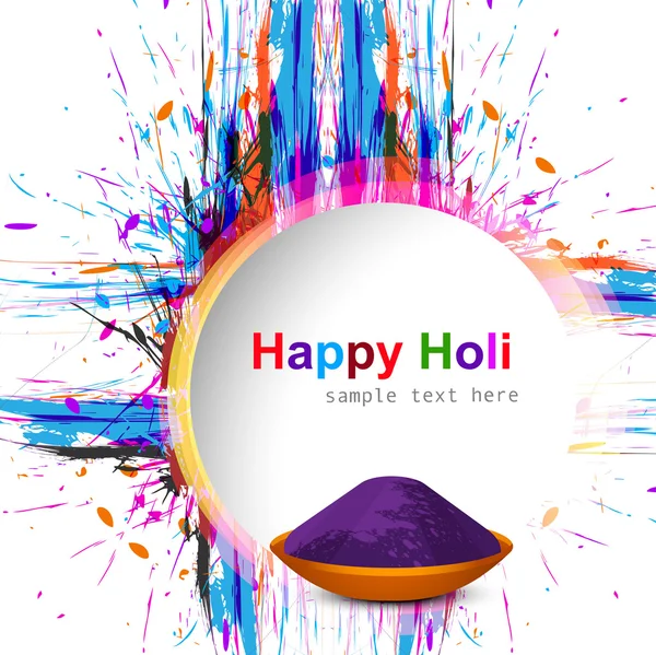 Holi festival colorful grunge with gulal design vector