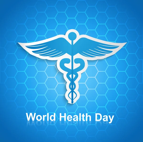 Caduceus medical symbol beautiful World health day design vector