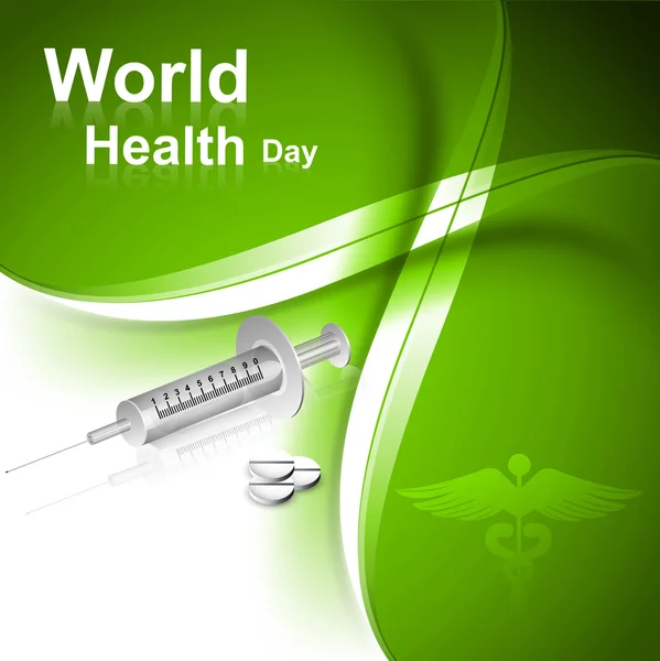 World health day creative concept with medical symbol reflection