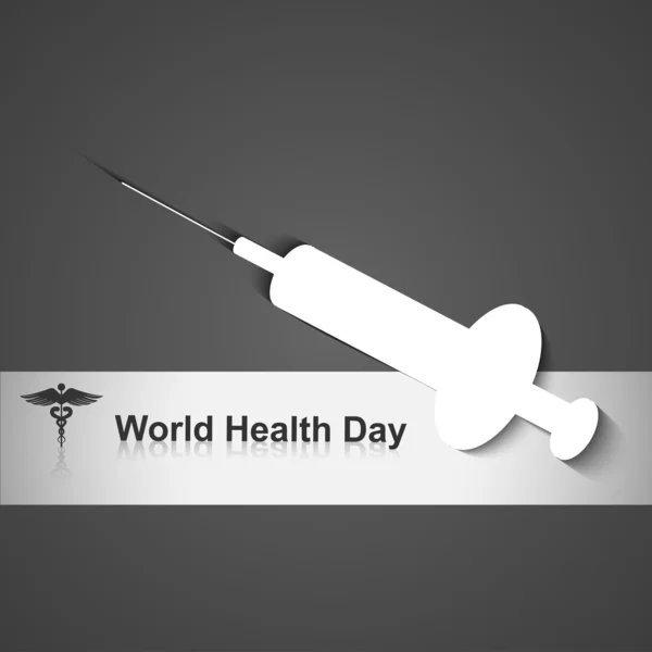 World heath day concept with medical symbol on grey colorful vec