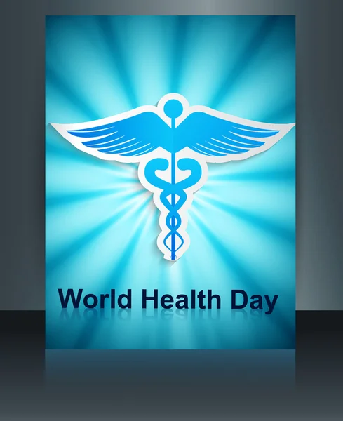 Beautiful Brochure World health day caduceus medical symbol temp