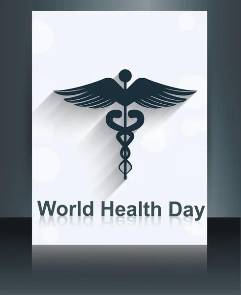 World health day brochure medical background template caduceus m