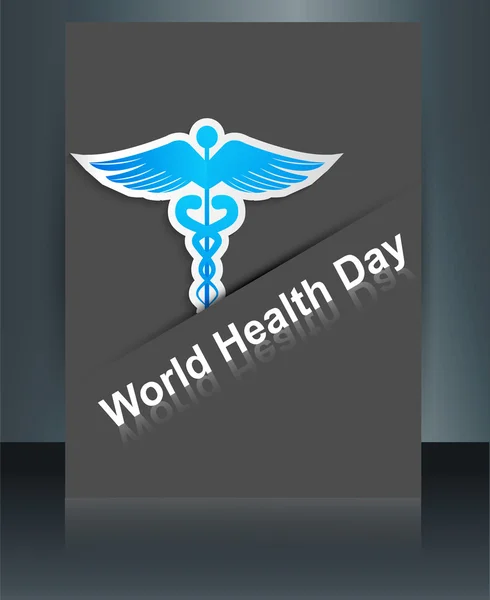 Beautiful World health day caduceus medical symbol brochure refl