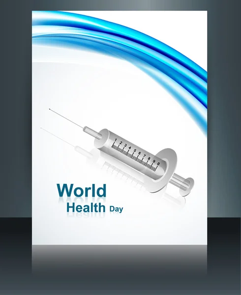 Beautiful syringe for World health day brochure medical symbol t