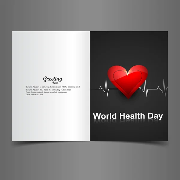 Beautiful greeting card World health day colorful design vector