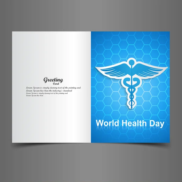 World health day for greeting card Caduceus medical symbol prese