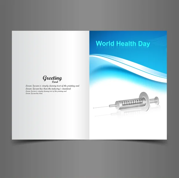 Beautiful greeting card presentation with colorful world health