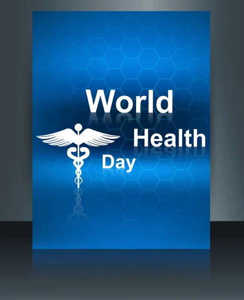 World health day vector concept medical background brochure on c