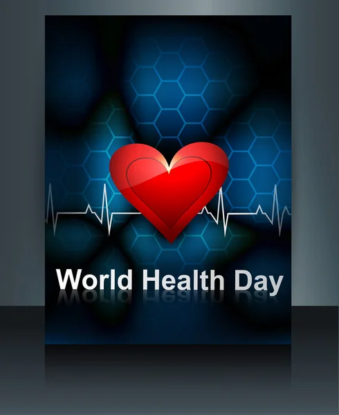 Vector llustration World health day brochure template of heart b
