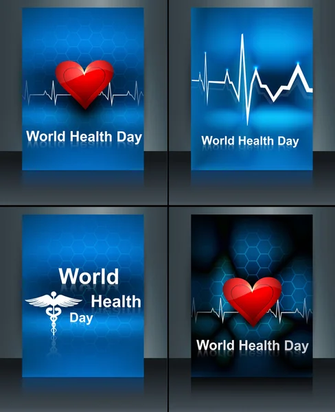 World health day beautiful presentation brochure collection set