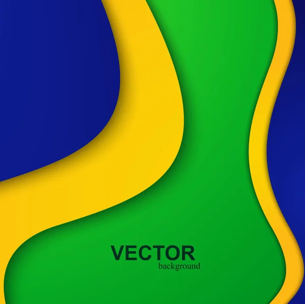 Vector Brazil flag concept colors creative wave colorful illustr