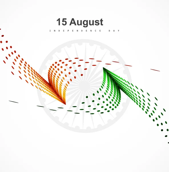 15th of August  Indian Independence Day stylish wave halftone co