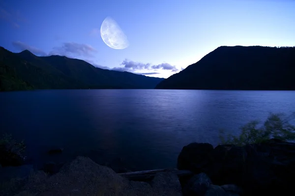 Crescent Lake at Night