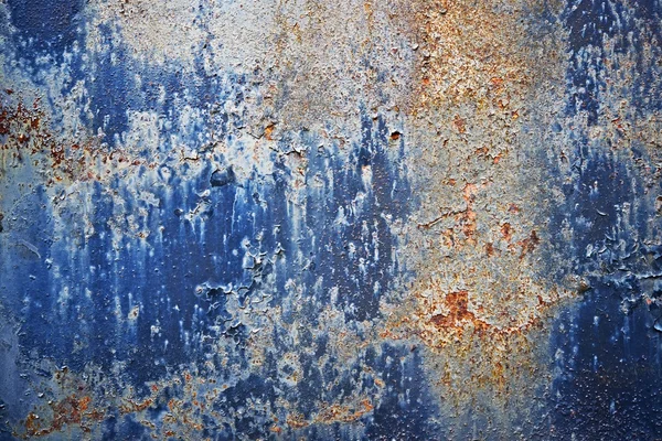Blue Paint Corroded Metal