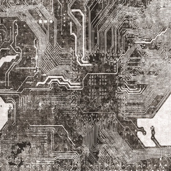 Microchip background - close-up of electronic circuit board with processor