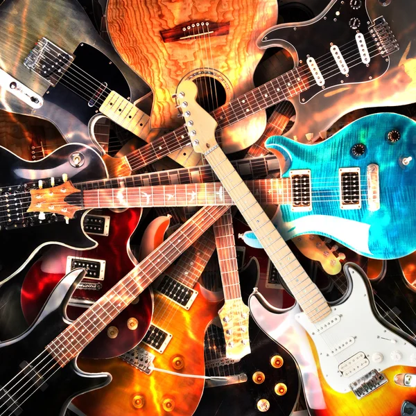 Electric guitars background