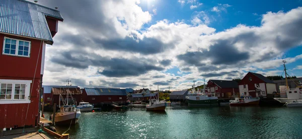 View of scandinavian fishing village,  Bud, Norway