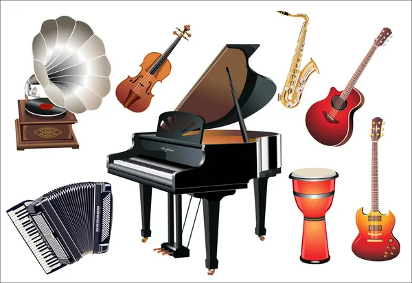 Different outlet music instruments