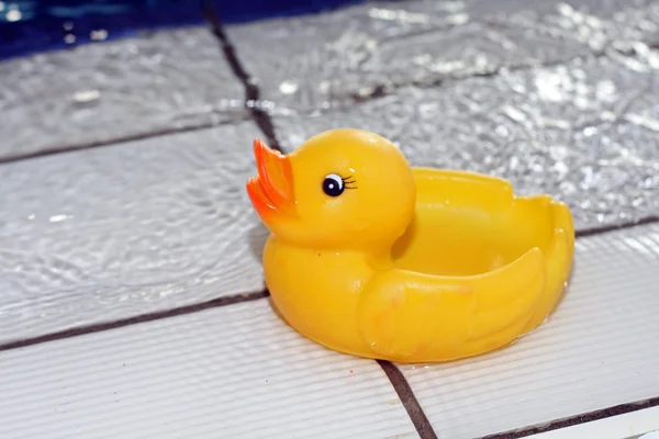 Yellow Duck from use during bath of small children