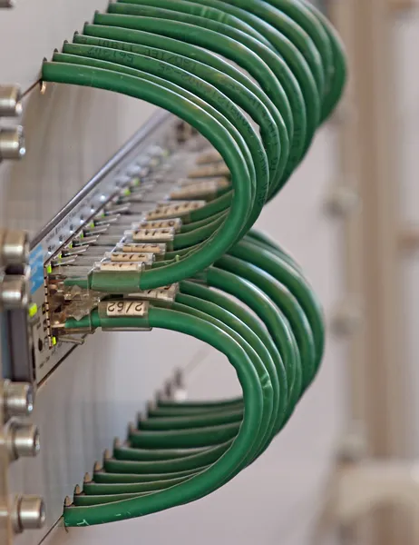 Patch panel cables for connecting to broadband internet in a ind