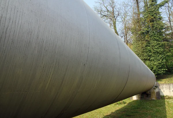 Gigantic industrial pipeline for the transport of flammable liqu