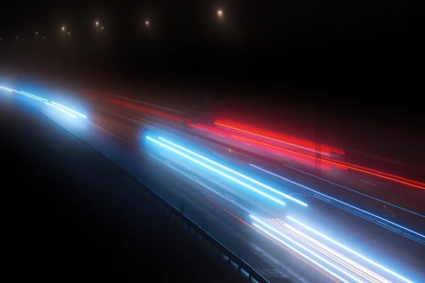 Highway traffic in evening