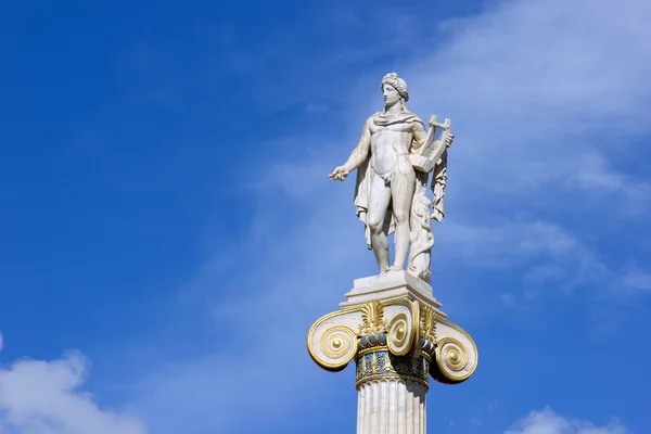 Ancient greek statue on a column