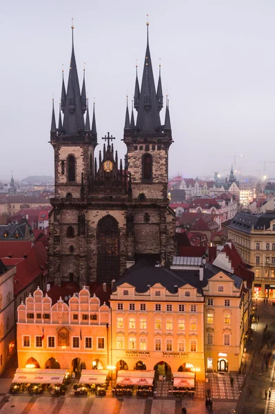 Stare Mesto Square in Prague with Tyn Church.