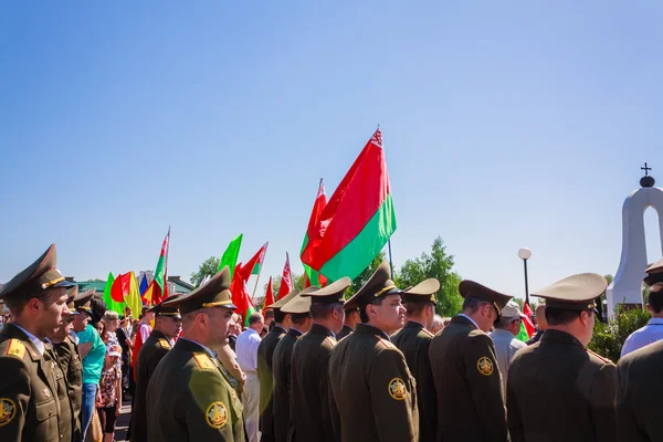 Unidentified officers during the celebration of Victory Day. GOM