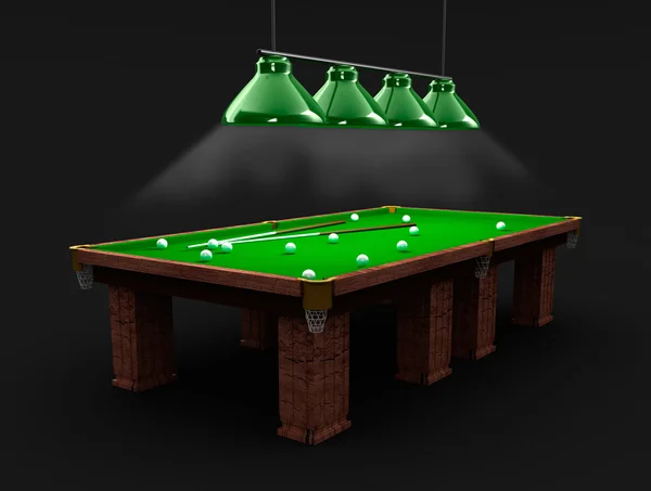 Billiard table in the black room