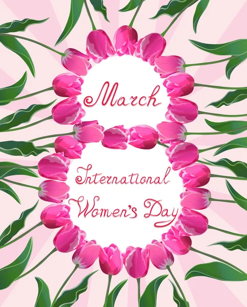 International Women's Day. Greetings card.