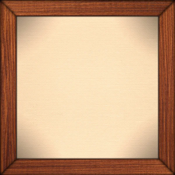 Paper background in brown wooden frame
