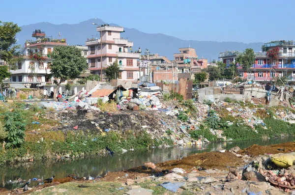Nepal, Kathmandu, urban development, debris and dirt on the streets