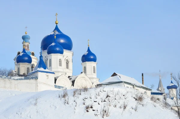 Cathedral of Bogolubskayaj icon of the mother of God , in St. Bogolubsky monastery in Bogolubovo, Vladimir region in winter, Golden ring of Russia