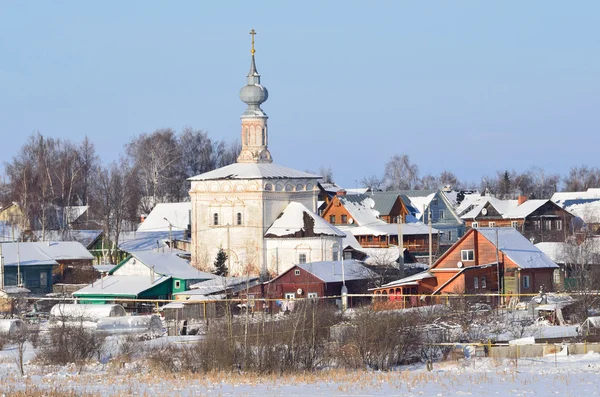 Panorama of Suzdal in winter, Golden ring of Russia