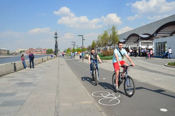 Moscow, a cycle track in Park \