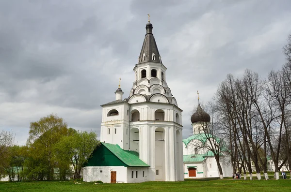 Raspyatskaya Church-Bell Tower and Troitsky cathedral in Aleksandrovskaya Sloboda, Vladimir region, Golden ring of Russia