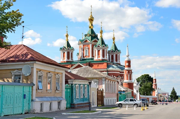 Kolomna, Russia, June, 29, 2014. People walking near Brusensky monastery