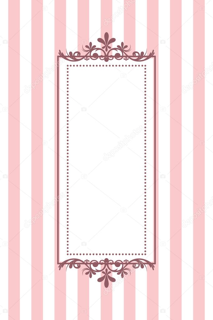 Marco rayas Vector vintage rosa — Vector de stock © yuliaglam #12311920