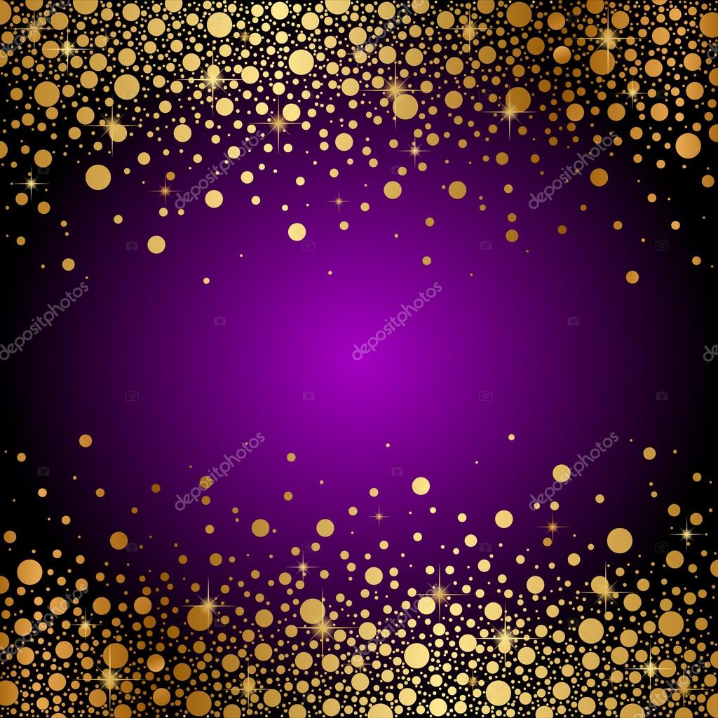 Vector purple and gold luxury background — Stock Vector ...