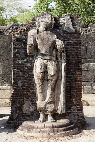 Buddha statue inside the Hatadage (ruin of the Tooth Relic Chamber) in Polonnaruwa - an Unesco World Heritage site in Sri Lanka - Asia