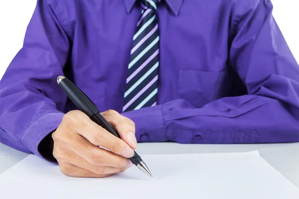 Businessman signing a contract