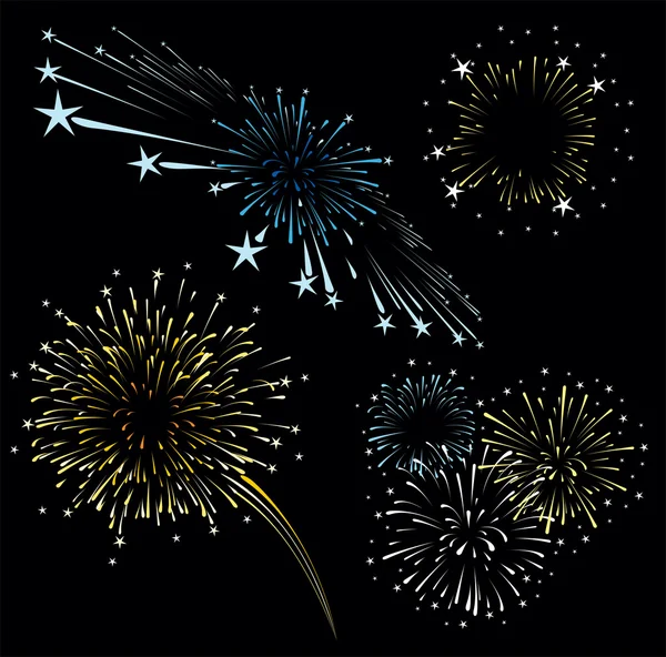 Fireworks set vector