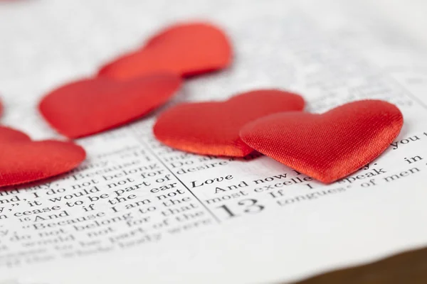 Bible and hearts