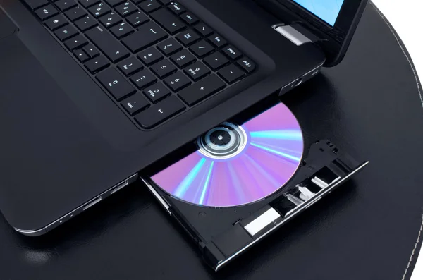 Laptop with a dvd disc