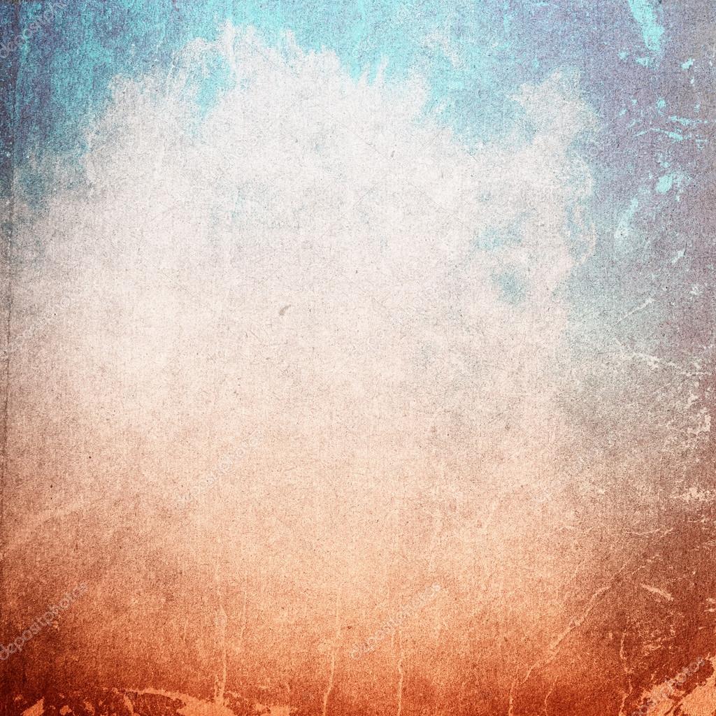 Texture du ciel bleu et orange grunge, fond vintage — Photographie