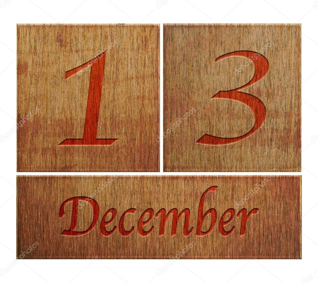 Wooden calendar December 13. — Stock Photo © StockPhotoAstur 24483595