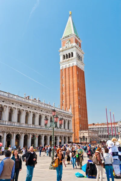 San 圣马可广场的钟楼。意大利威尼斯 - 图库社
