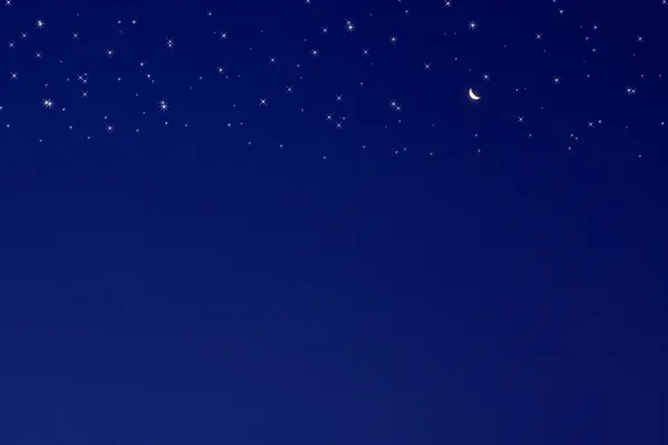 Night sky with moon and stars